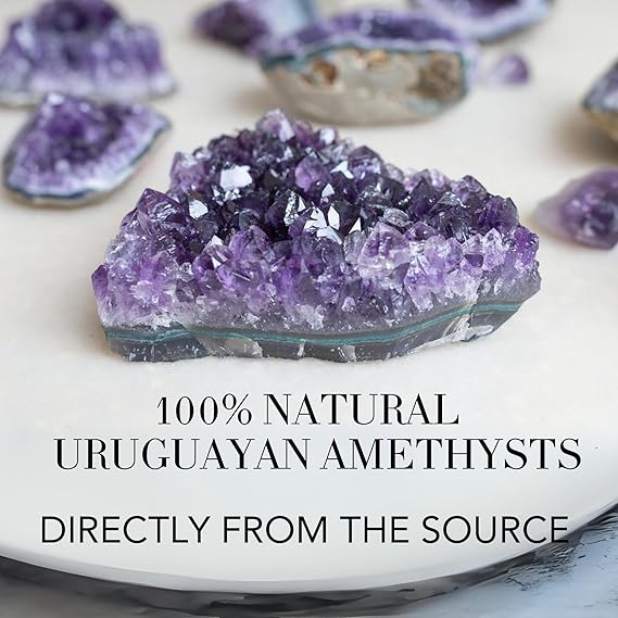 Zen – Deep Purple Project Amethyst Crystal Cluster Geode (0.5 - 4 lb) – Perfect for Meditation, Healing & Elegant Decor. - Natural Amethyst Crystal - British D'sire