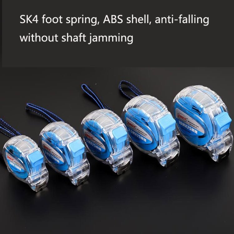 ZHCY CY - 0107 Stainless Steel Drop - Proof Waterproof And Rust - Proof Steel Tape Measure, Size: 7.5m x 25mm - British D'sire