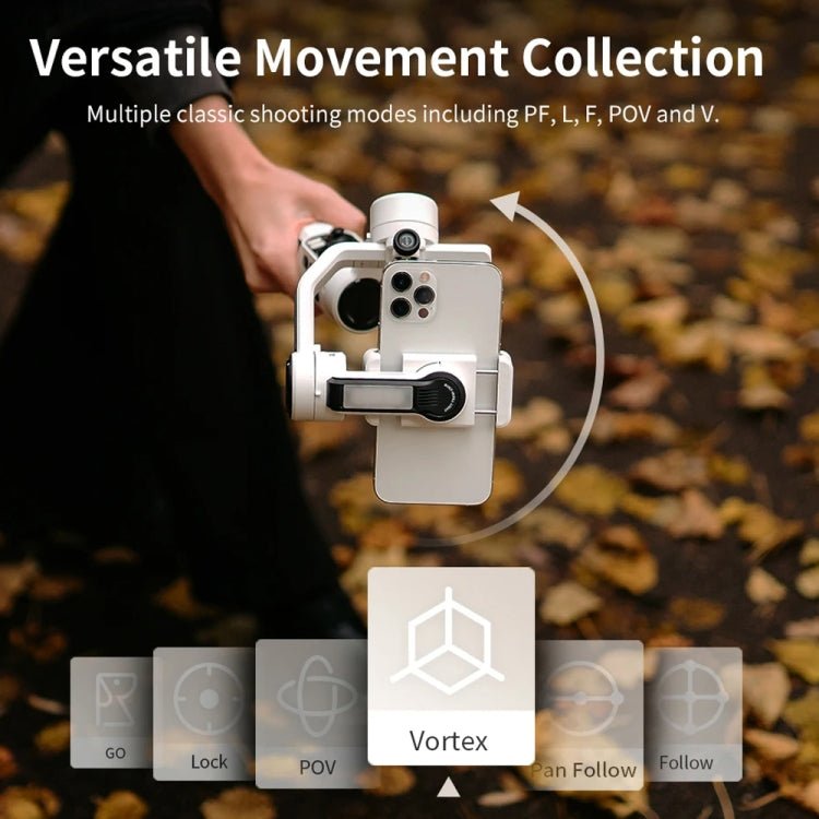 ZHIYUN Smooth 5S 3 - Axis Smartphone Handheld Gimbals Stabilizer, Spec: Standard White - British D'sire