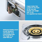 ZHJLUT Gas Stove,Gas Hob Cooker with Flame Out Protection,LPG Desktop Burner,for Home Camping Garden Catering,Heat Load 5KW/17060BTU - British D'sire