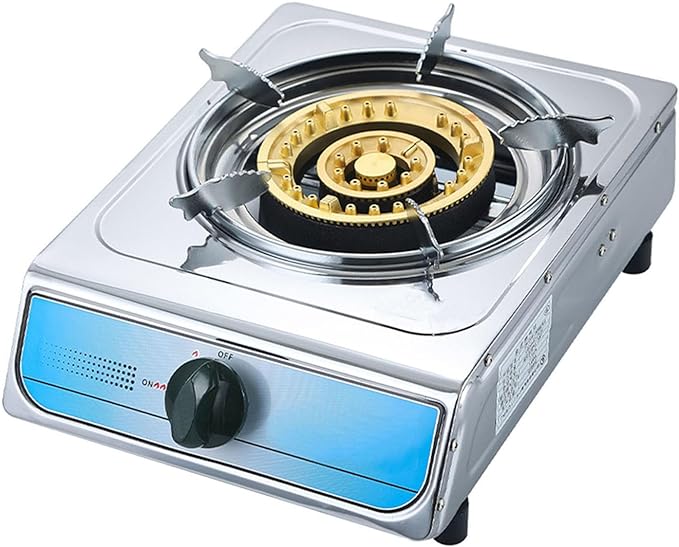 ZHJLUT Gas Stove,Gas Hob Cooker with Flame Out Protection,LPG Desktop Burner,for Home Camping Garden Catering,Heat Load 5KW/17060BTU - British D'sire Main image