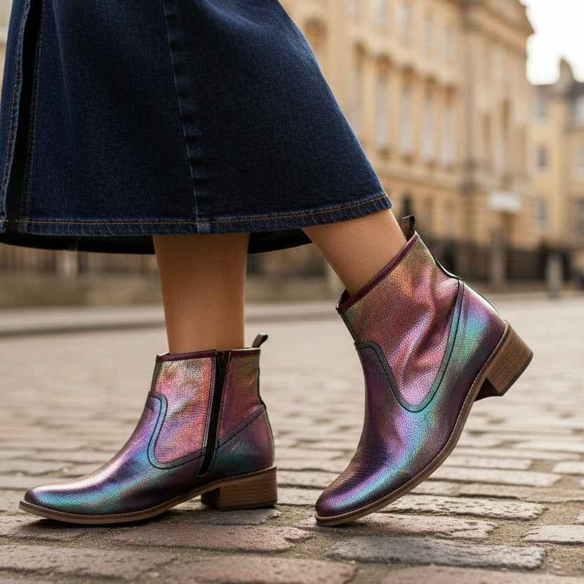 Zipp - Iridescent ankle boot- Last pair 36