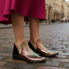 Zippette - Iridescent ankle boot - Flats - British D'sire