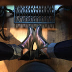 Zippette - Iridescent ankle boot - Flats - British D'sire