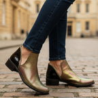 Zippette - Iridescent ankle boot - Flats - British D'sire