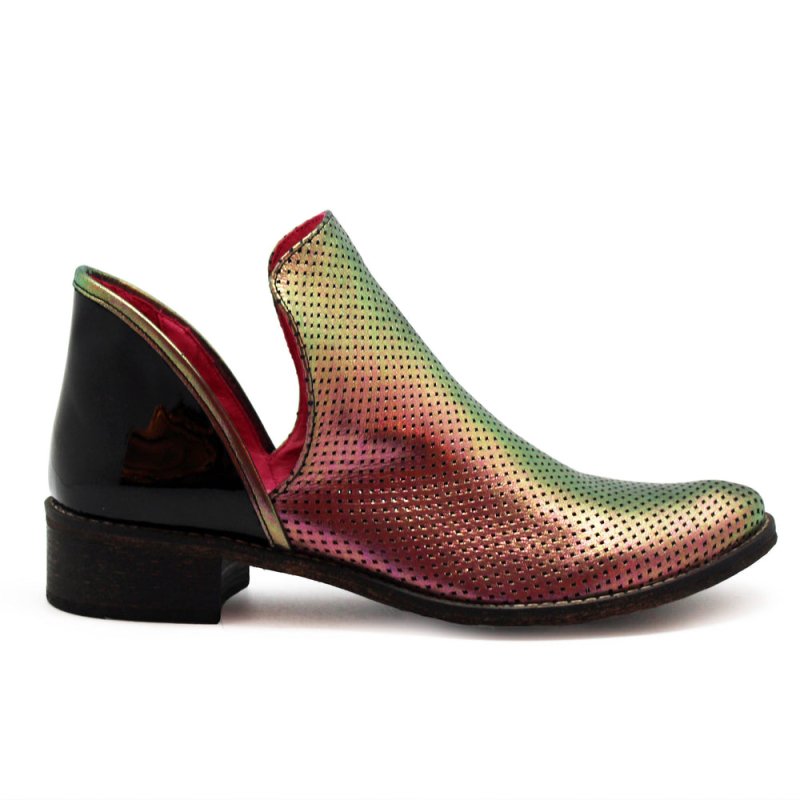 Zippette - Iridescent ankle boot - Flats - British D'sire Main image