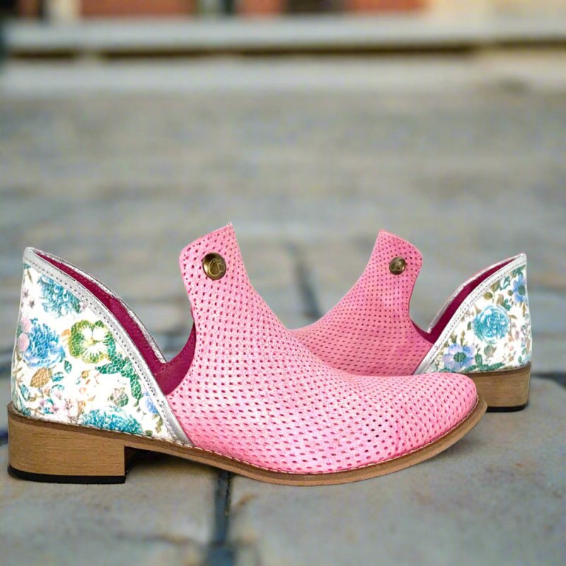 Zippette - Pink floral - boots - British D'sire