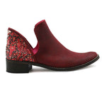 Zippette - Red/Sequin Last Sizes 35 and 42! - Flats - British D'sire