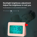 ZKLiLi Lazy Snooze Applet Alarm Clock Bedside Bluetooth Multifunctional Silent Digital Alarm Clock(Pink) - British D'sire