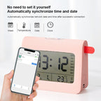 ZKLiLi Lazy Snooze Applet Alarm Clock Bedside Bluetooth Multifunctional Silent Digital Alarm Clock(Pink) - British D'sire