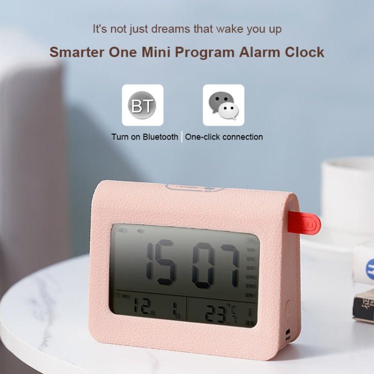 ZKLiLi Lazy Snooze Applet Alarm Clock Bedside Bluetooth Multifunctional Silent Digital Alarm Clock(Pink) - British D'sire