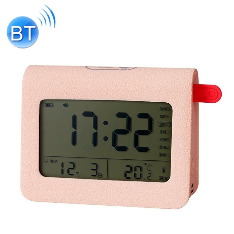 ZKLiLi Lazy Snooze Applet Alarm Clock Bedside Bluetooth Multifunctional Silent Digital Alarm Clock(Pink) - British D'sire