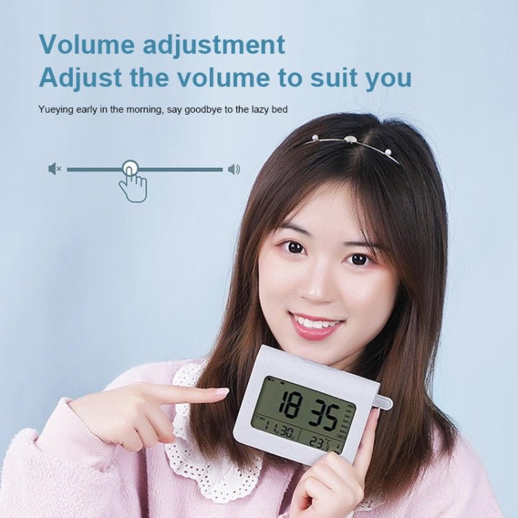 ZKLiLi Lazy Snooze Applet Alarm Clock Bedside Bluetooth Multifunctional Silent Digital Alarm Clock(Pink) - British D'sire