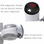 Zoosen Electric Hot Water Faucet Connection Type Instant Hot Water Faucet EU Plug, Style:White - British D'sire