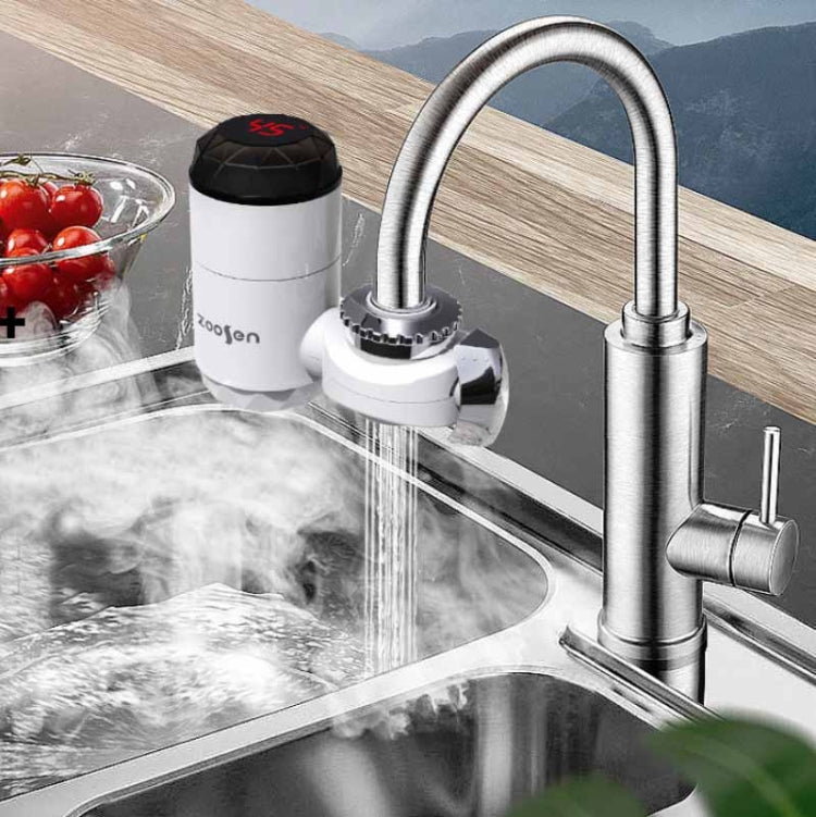 Zoosen Electric Hot Water Faucet Connection Type Instant Hot Water Faucet EU Plug, Style:With shower Head Connector Secondary image