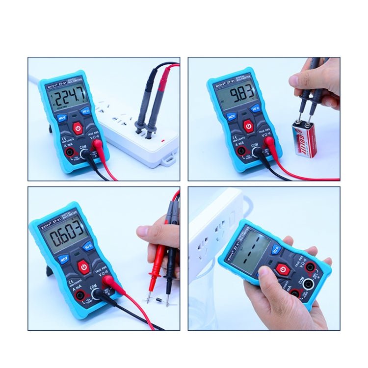 ZOYI Portable Electric Measurement Automatic Intelligent Gear Recognition Mini Multimeter( ZT - S1Blue) - British D'sire