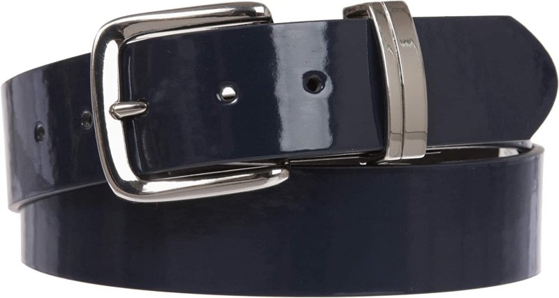 1 1/2" (38 Mm) Snap on Nickel Free Faux Synthetic Patent Leather Fashion Plain Belt - Mens Accessories - British D'sire