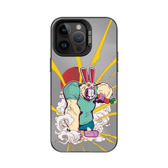 1 piece of fun cartoon picture frosted double-layer color silver mobile phone case suitable for iPhone15 Pro Max 14 13 12 Pro 11 protective case - phone case - British D'sire