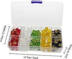 100pcs Glass Beads Kit Loose Crystal 5 Color Tibetan Bronzing Six Words Mantras Bucket Beads for Jewelry Making - Jewellery Accessories - British D'sire