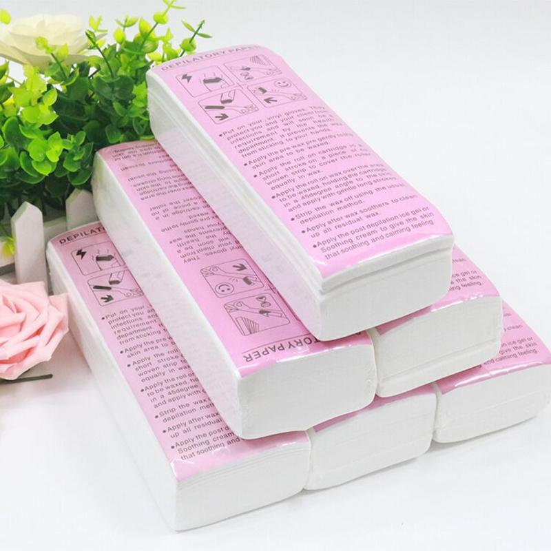 100pcs Women Men Nonwoven Hair Removal Wax Paper Body Leg Arm Hair Removal Wax Strip Paper Roll - Hair Care & Styling - British D'sire