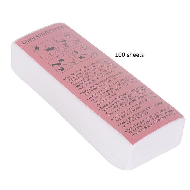 100pcs Women Men Nonwoven Hair Removal Wax Paper Body Leg Arm Hair Removal Wax Strip Paper Roll - Hair Care & Styling - British D'sire