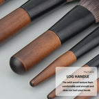 12-in-1 Mini Cosmetic Brush Short Handle Powder Brush Set Facial Makeup Tool(B Type) - Powder Brush Set Facial Makeup - British D'sire