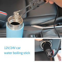 12V 24V Portable Car Immersion Heater Safe Fashion Auto Electric Tea Coffee Water Heater Ciga Rette Lighter Plug #47 for Traveling Camping Outdoor - Bottles & Thermos - British D'sire