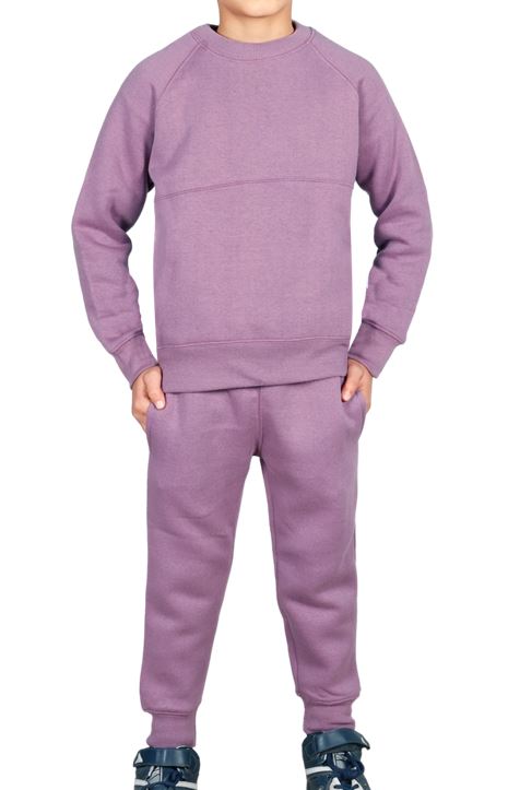 16Sixty Kids Plain Tracksuit Lilac - Kids Hoodies and Sweatshirts - British D'sire Main image