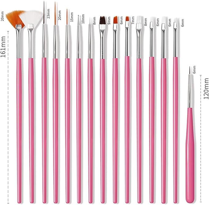 1Set Nail Art Files Buffer Sanding Kit Cuticle Pusher Cutter Dead Skin Remover Dotting Pen Cleaning Brush Manicure Tool Nail Manicure Set Tools - British D'sire