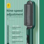 2 In 1 Hair Straightener Brush And Curler Negative Ion Hair Straightener Styling Comb(Black) - Hair Accessories & Wigs - British D'sire