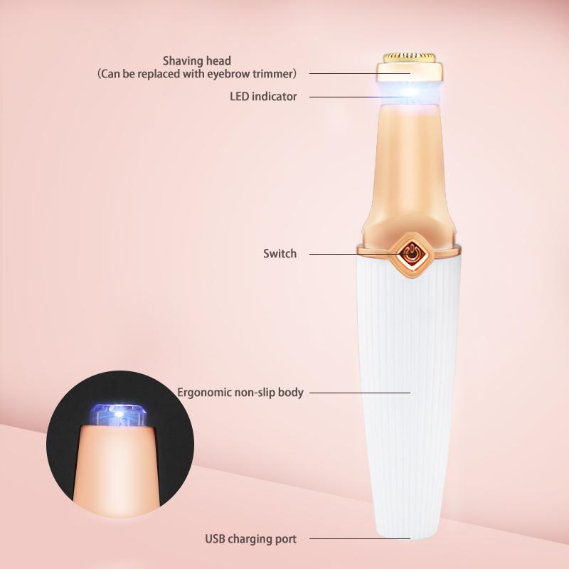 2 In 1 Rechargeable Electric Lady Shaver Hair Remover Eyebrow Trimmer - Hair Care & Styling - British D'sire
