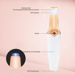 2 In 1 Rechargeable Electric Lady Shaver Hair Remover Eyebrow Trimmer - Hair Care & Styling - British D'sire