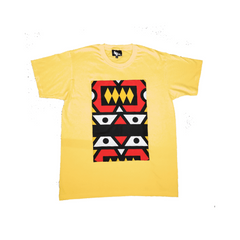 Kids T-shirt in Yellow with Samakaka print - British D'sire