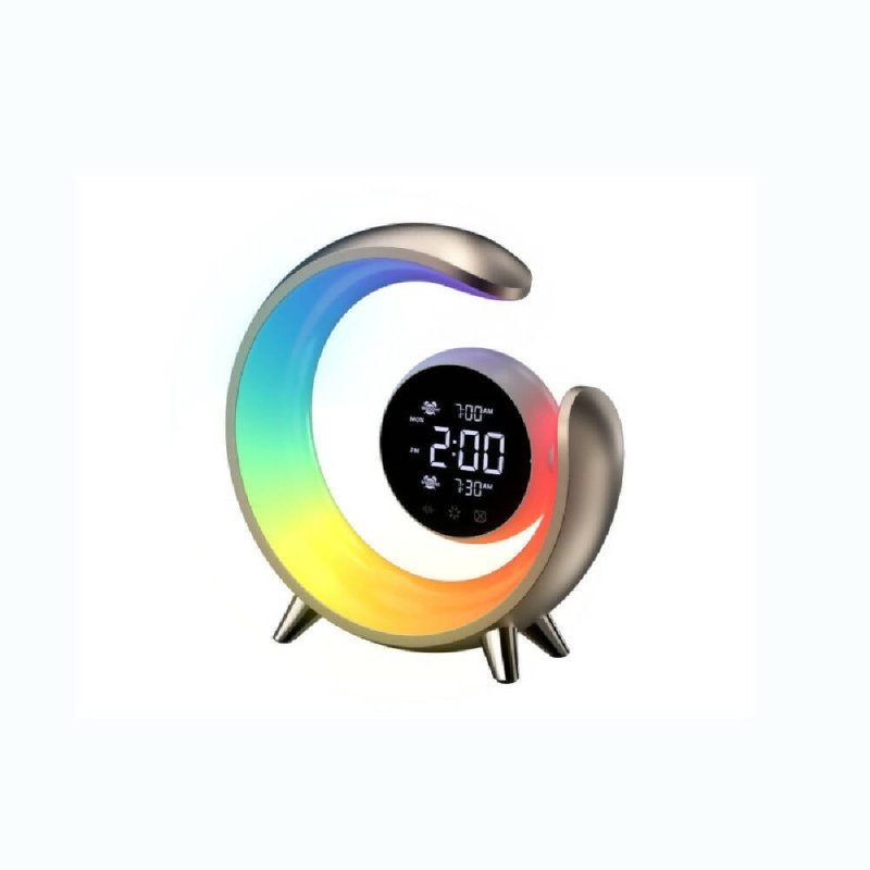 20W Dual Alarm Clock Touch Control Wake Up RGB Light with Nature Music for Sleep Promation(Gold) - larm Clock Touch Control Wake Up RGB Light - British D'sire