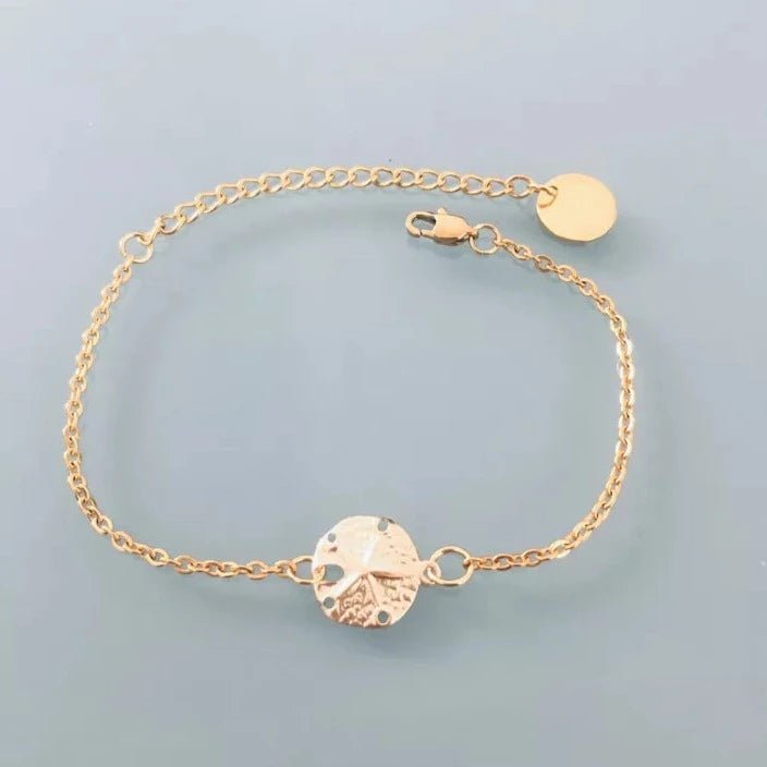 24K Gold Plated Sand Dollar Women's Bracelet | Gold Bracelet | Gift idea | Shell Bracelet | Gift jewelry | Gold Women's Jewelry - Bracelet - British D'sire
