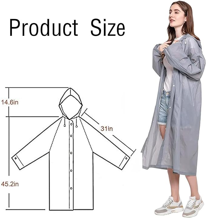 3 Pieces Travel Raincoat, Cape Coat, Hooded Rain Poncho, Waterproof Fleece Poncho, Outdoor Rain Gear, Unisex, Reusable Lightweight Raincoat, Suitable for Camping, Hiking and Other Outdoor Activities. - British D'sire