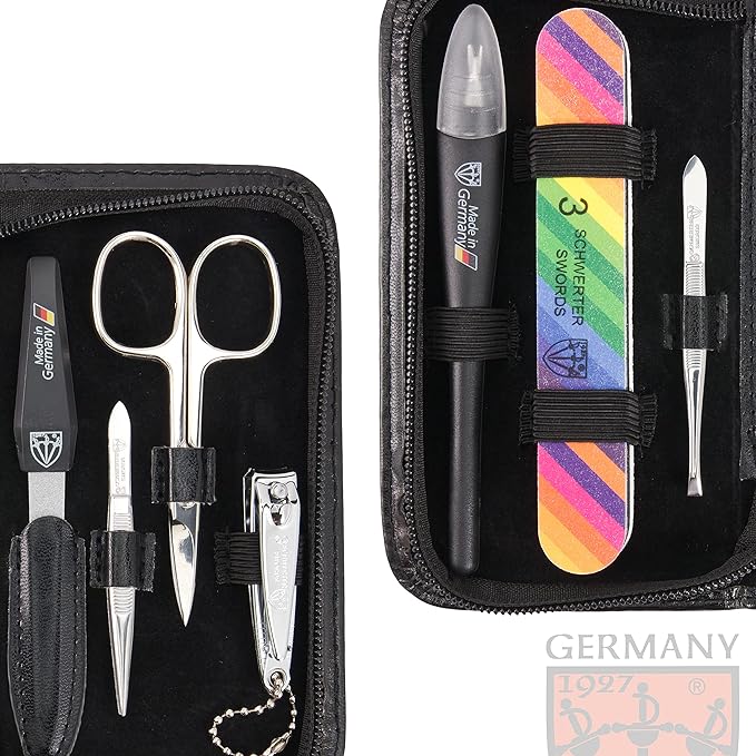 3 Swords Germany 7-Piece MANICURE - NAIL CARE - NAIL SCISSORS - CUTICLE REMOVER set - brand quality since 1927 - British D'sire Main image