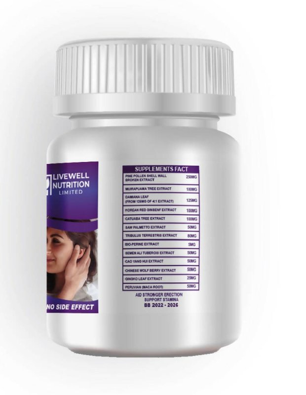 30 Tablets Pleasure & Stamina Vitamin Male Performance Enhancer & Testosterones Booster 1000mg One Tablet Before Activity Secondary image