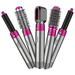 5 In 1 Hot Air Comb Automatic Curling Iron Square Model Hair Styling Comb Curling And Straightening, Plug: UK Plug - Comb Curling And Straightening - British D'sire
