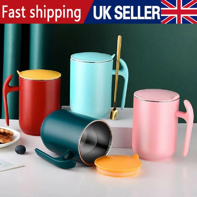 500ML Stainless Steel Leakproof Insulated Thermal Travel Coffee Mug Cup Flask Random Color - Glasswares & Drinkwares - British D'sire