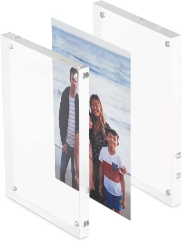 6 X 4 Acrylic Photo Frame / Block, Free Standing, Use Horizontally or Vertically - Housings & Frames - British D'sire