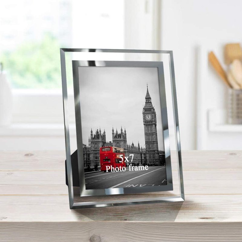 7 X 5 Glass Photo Frame Portrait Picture Landscape Frames Set of 2 - Housings & Frames - British D'sire