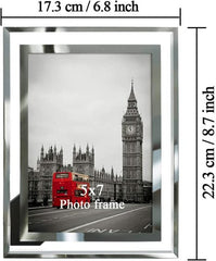 7 X 5 Glass Photo Frame Portrait Picture Landscape Frames Set of 2 - Housings & Frames - British D'sire
