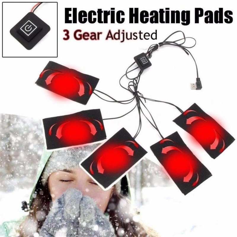 8 In1 Electric Vest Heater Warm Cloth Jacket - USB Thermal Heated Pad Body Warmer - Bottles & Thermos - British D'sire