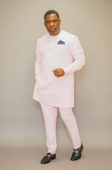 Mario Thompson Exclusive Mens Kaftan (Baby Pink) - Mens Suits - British D'sire