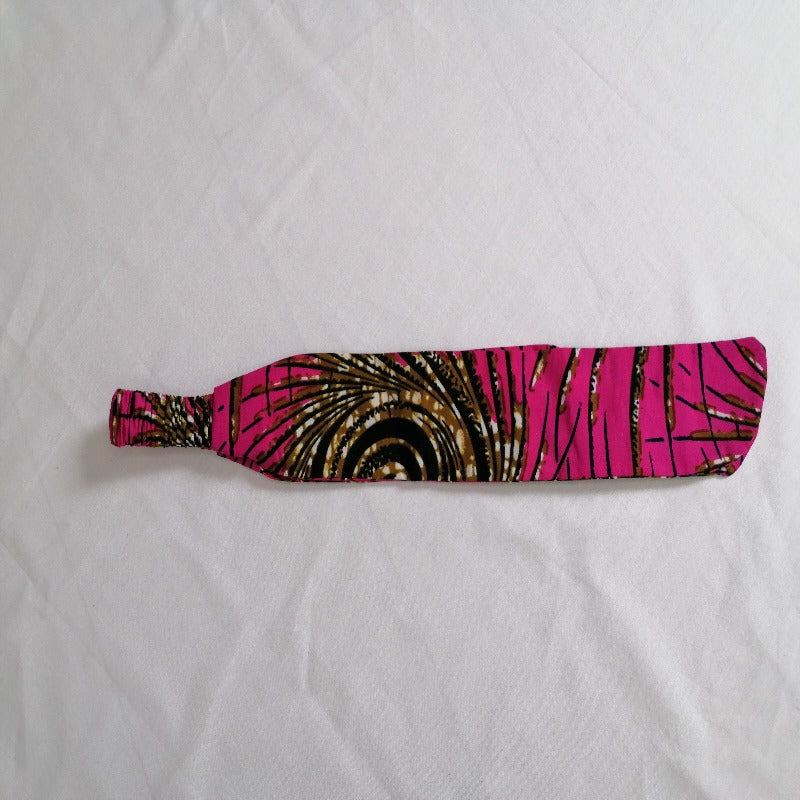 Pink Ankara front tied headband - British D'sire