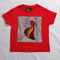 T-shirt in red with Ankara - British D'sire