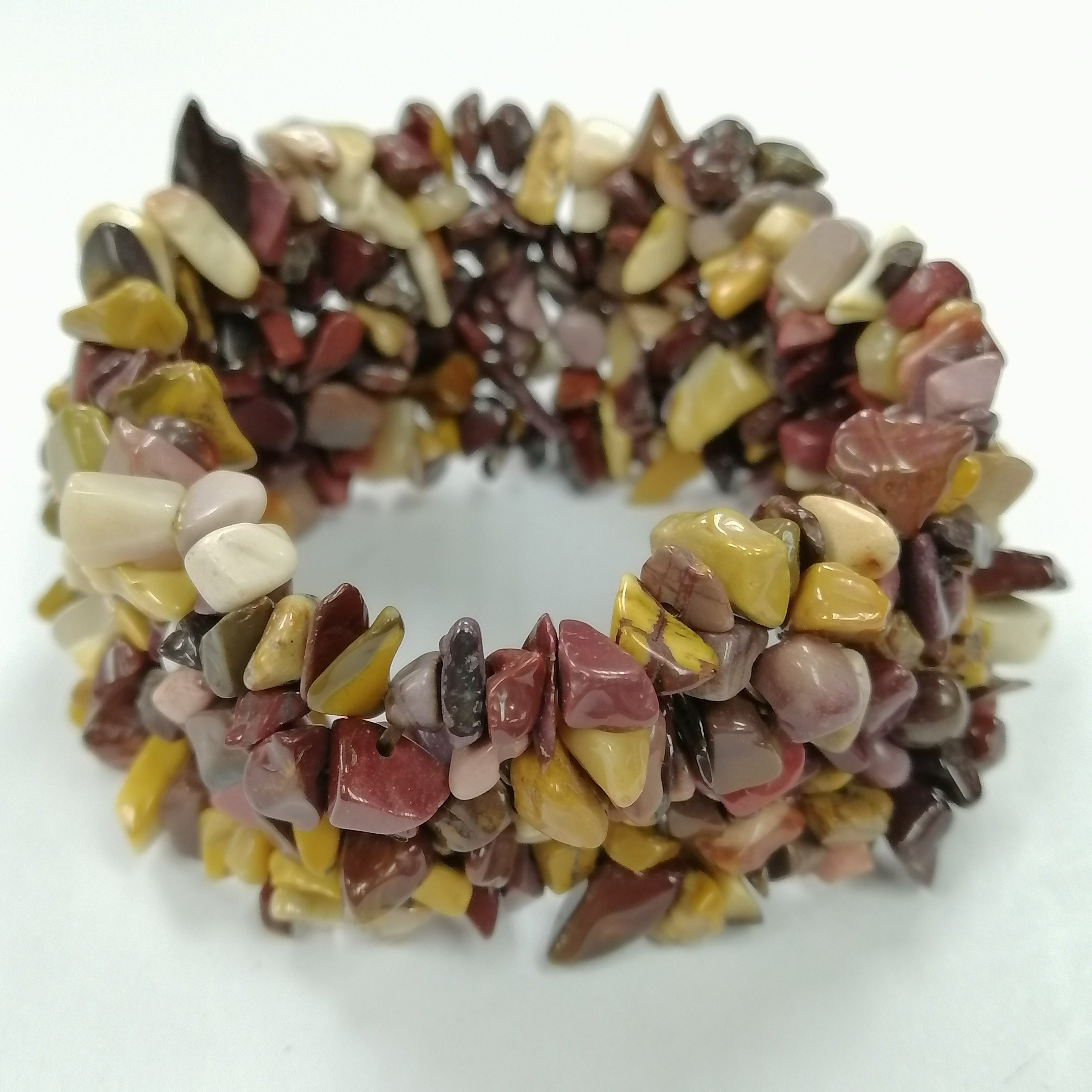 Natural gemstone bracelets with multicolored irregular chips for Ladies coming in Natural gemstones by Pearlz gallery