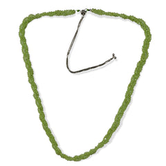 Pearlz Gallery Sterling Silver Round Bead Peridot 3 Lines Twisted Necklace - Necklaces & Pendants - British D'sire