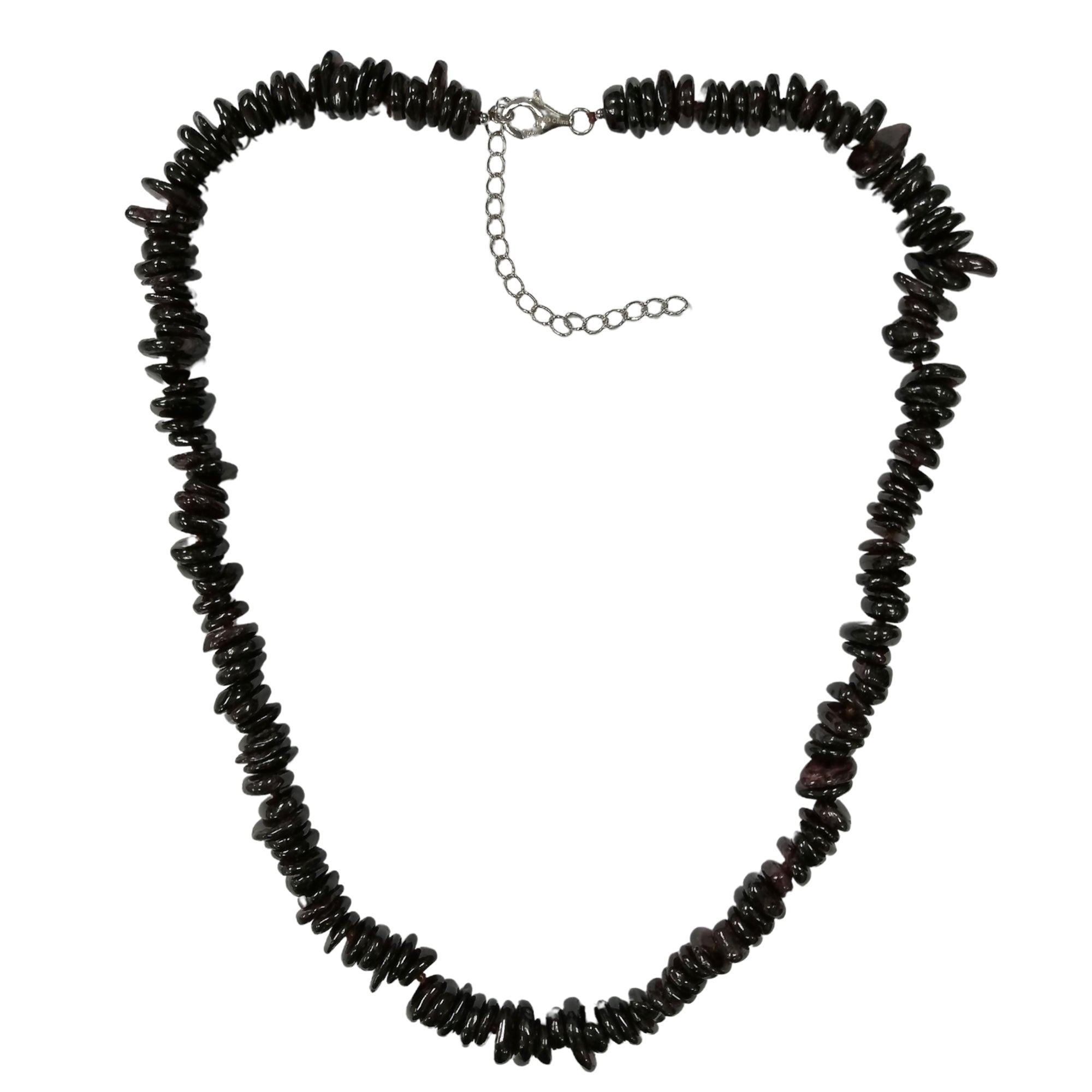 Pearlz Gallery Ladies Sterling Silver Red Garnet Knotted Necklace - Necklaces & Pendants - British D'sire Main image